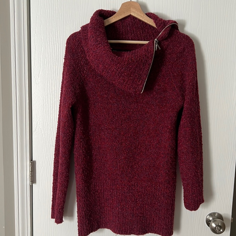 Whbm red sweater tunic s